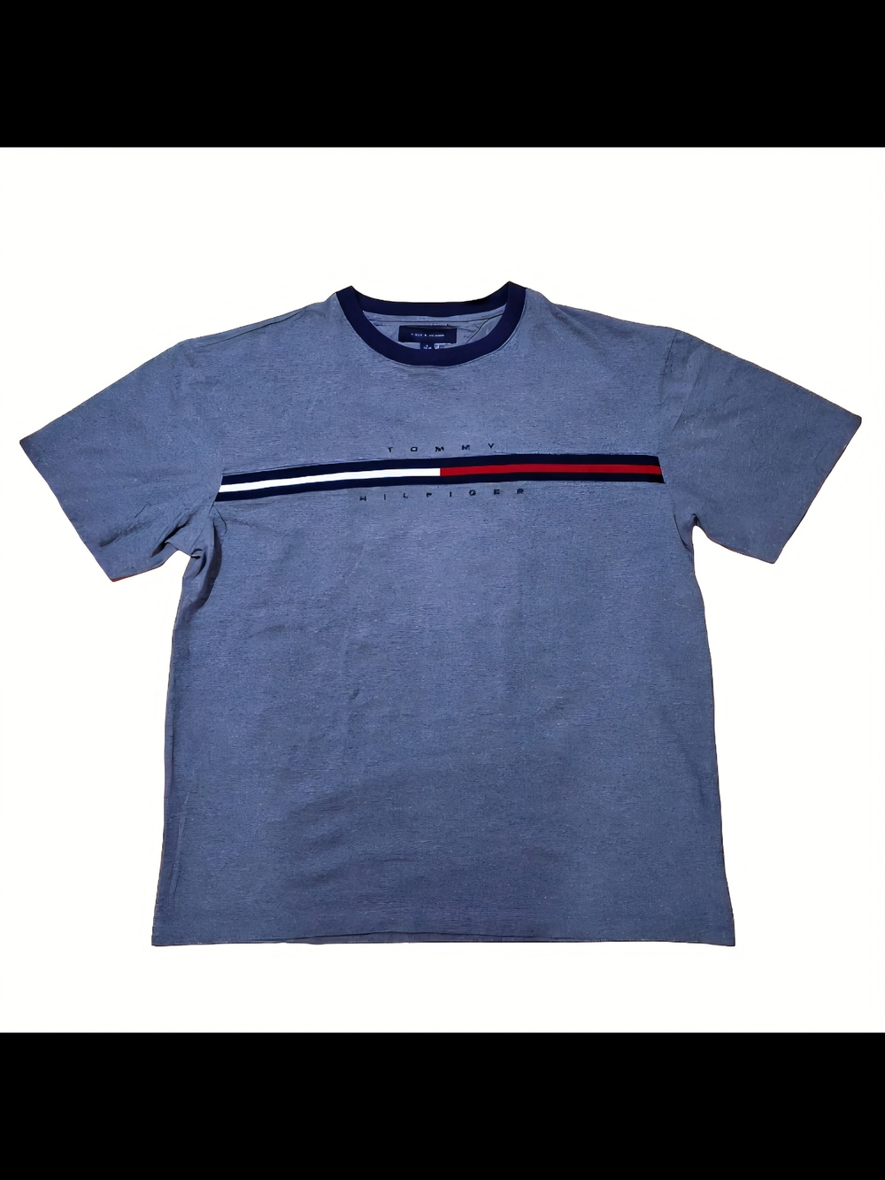 Grey Tommy Hilfiger Striped Tee XL